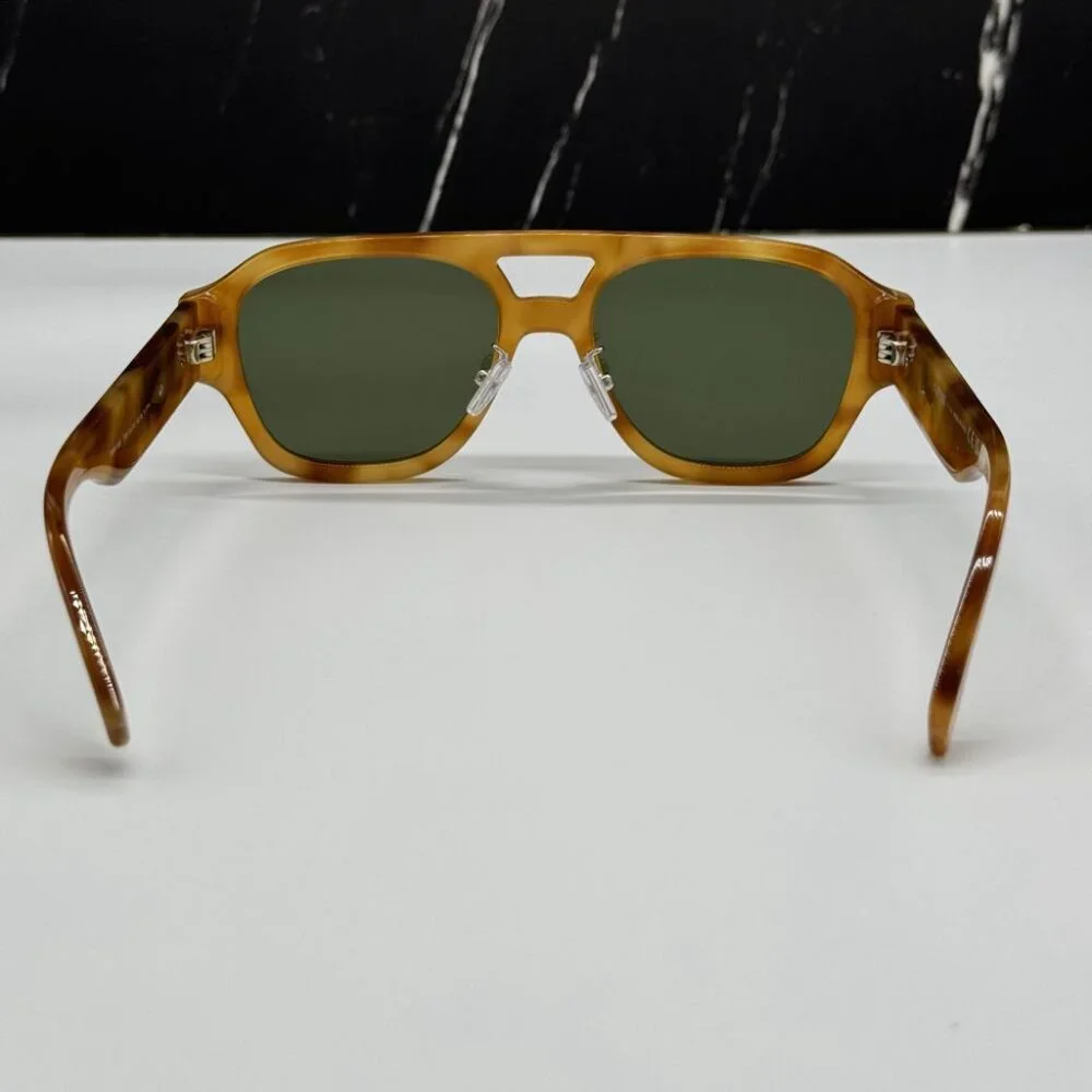 NEW FE40130F 55N FENDI SUNGLASSES SHINY LIGHT HAVANA UNISEX EYEWEAR FENDI - Picture 8 of 13